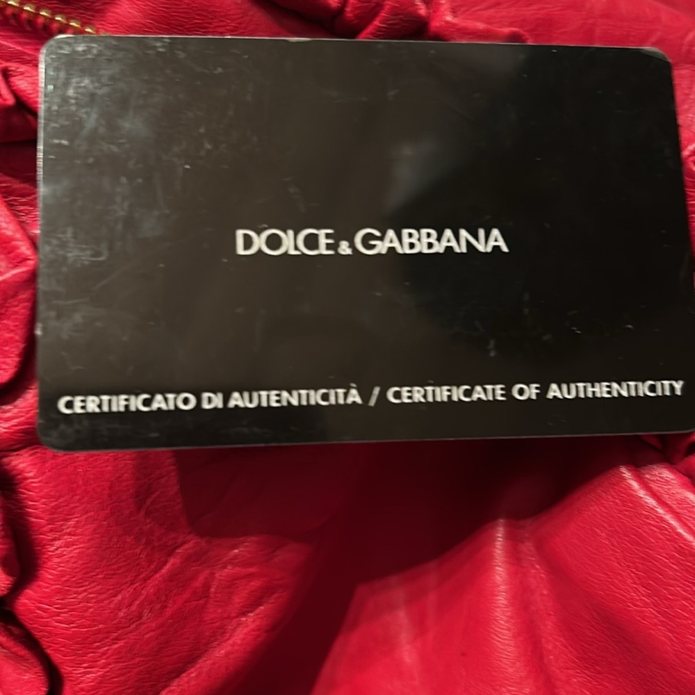 DOLCE & GABANNA 😍 Vintage Red Ruffle handbag♥️♥️♥️ EUC!! COA included STEAL!! - Picture 16 of 16